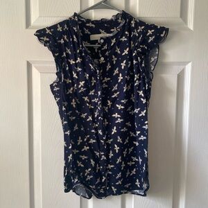 Loft Ruffle Cap sleeve blouse